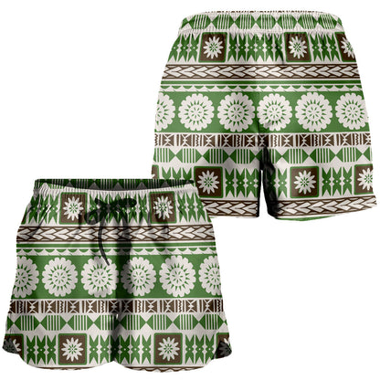 Fiji Women Shorts Tapa Bula Pattern