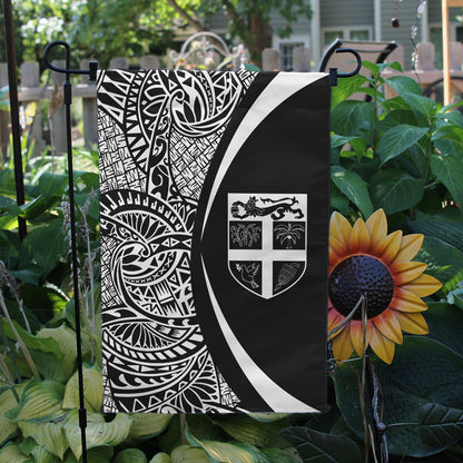 Fiji Garden Flag Lauhala Circle White