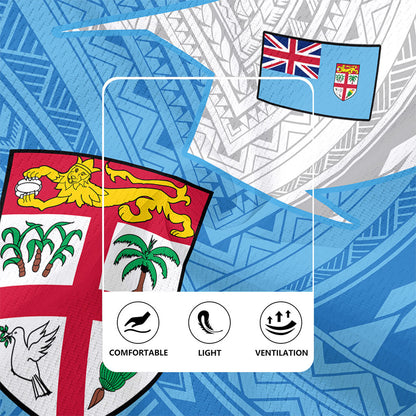 Fiji Rugby Jersey Polynesian Tattoo Flag And Coat Of Arms