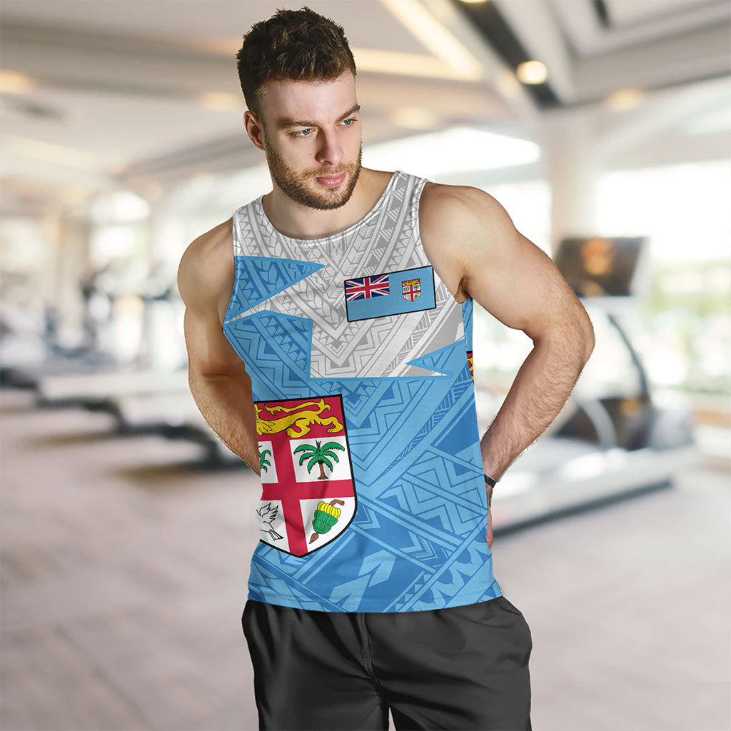 Fiji Tank Top Polynesian Tattoo Flag And Coat Of Arms