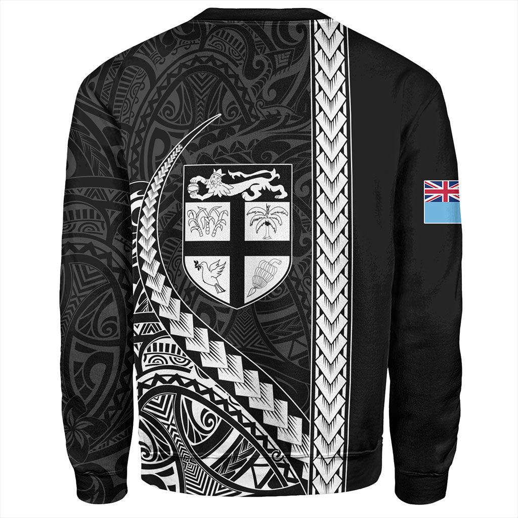 Fiji Sweatshirt Tribal Melanesian Coat Of Arms