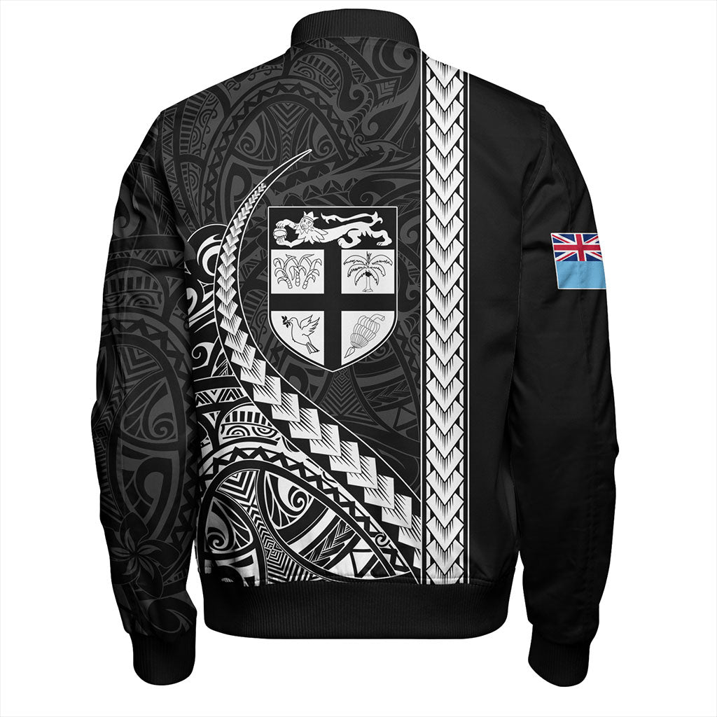 Fiji Bomber Jacket Tribal Melanesian Coat Of Arms