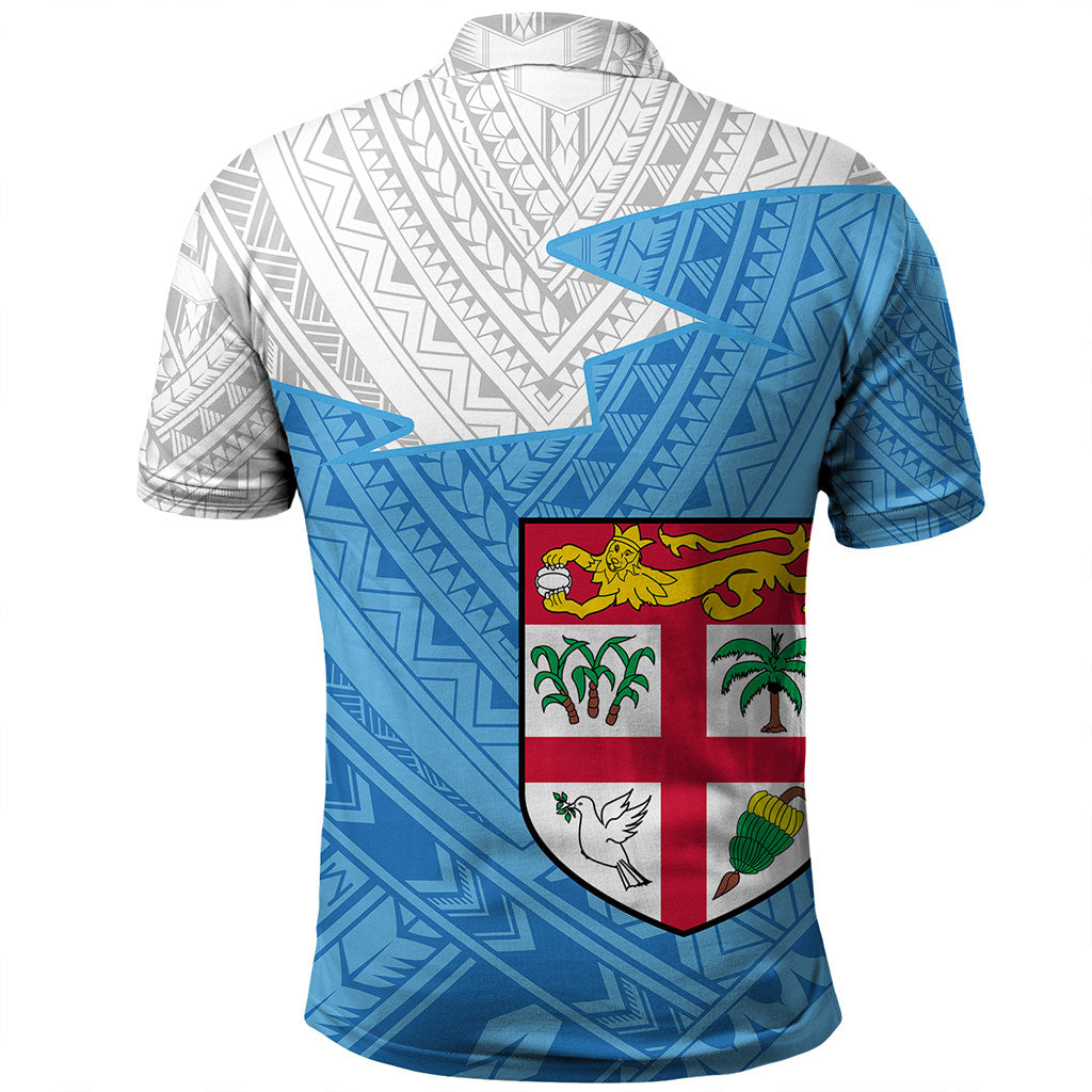 Fiji Polo Shirt Polynesian Tattoo Flag And Coat Of Arms