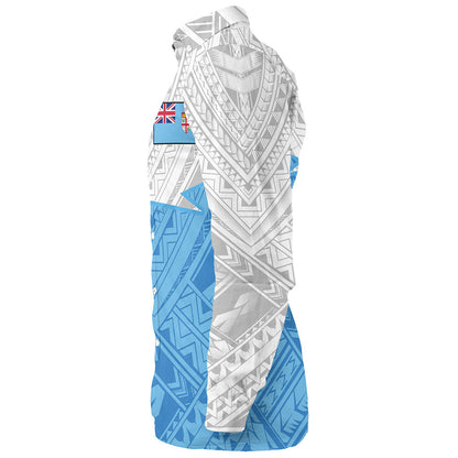 Fiji Long Sleeve Shirt Polynesian Tattoo Flag And Coat Of Arms