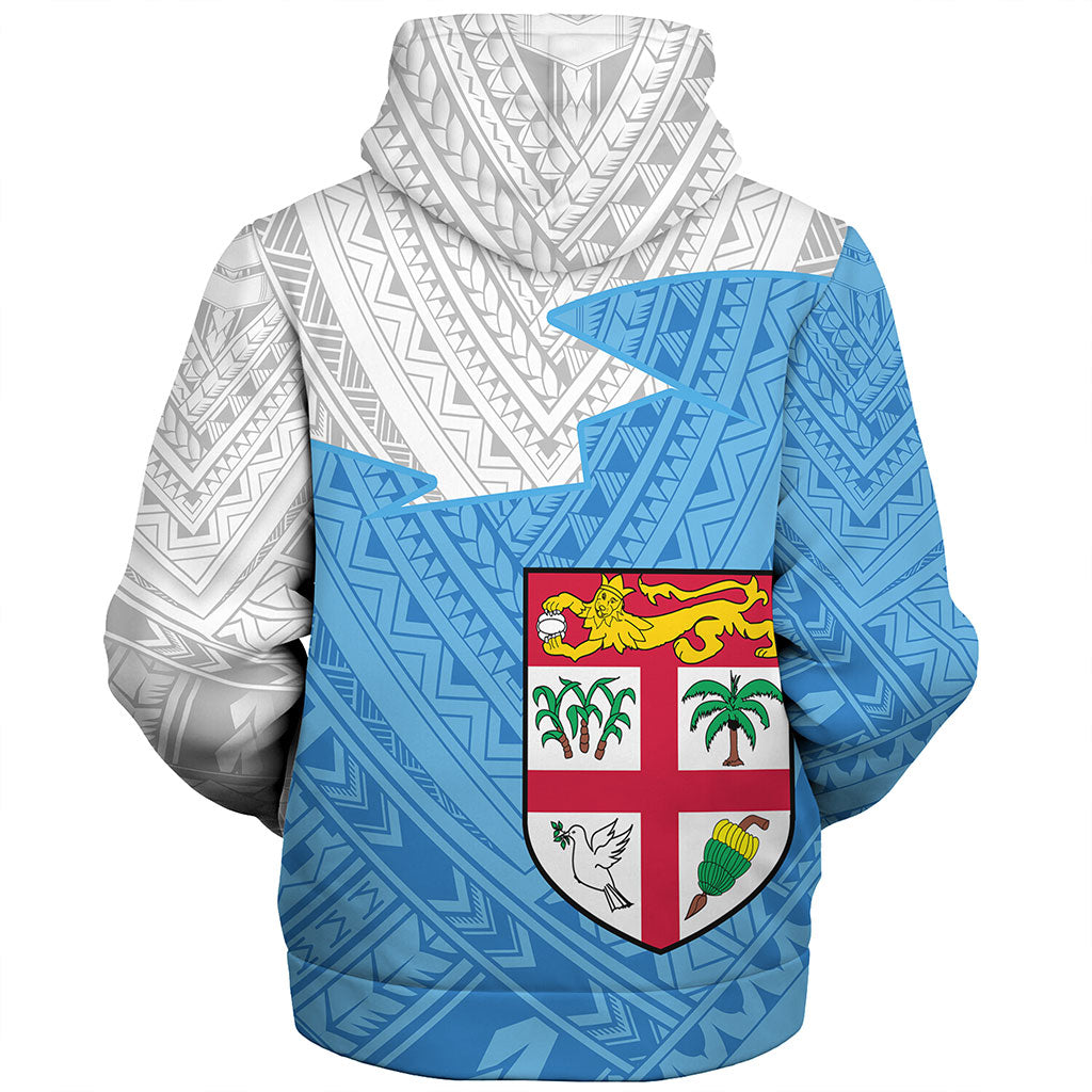 Fiji Sherpa Hoodie Polynesian Tattoo Flag And Coat Of Arms