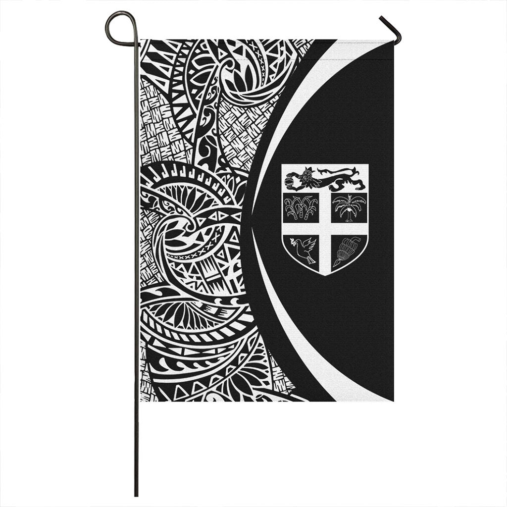 Fiji Garden Flag Lauhala Circle White