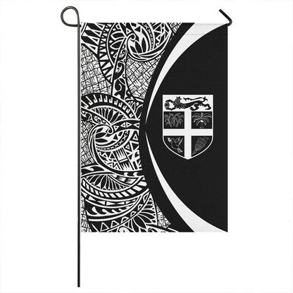 Fiji Garden Flag Lauhala Circle White