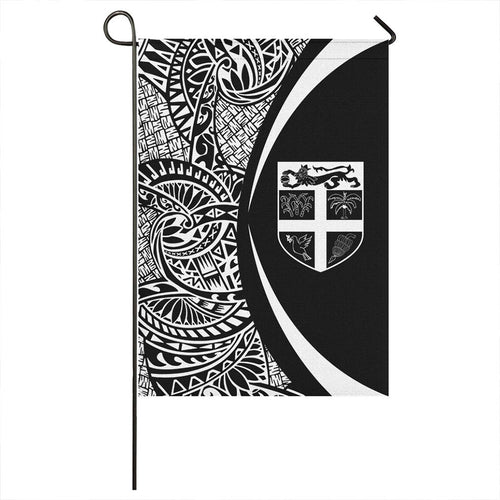Fiji Garden Flag Lauhala Circle White