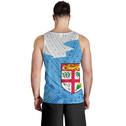 Fiji Tank Top Polynesian Tattoo Flag And Coat Of Arms