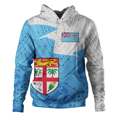 Fiji Hoodie Polynesian Tattoo Flag And Coat Of Arms