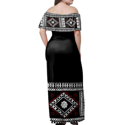 Fiji Woman Off Shoulder Long Dress Bula Special Pattern