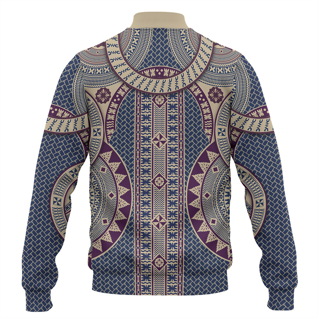 Fiji Baseball Jacket Bula Pattern Circle