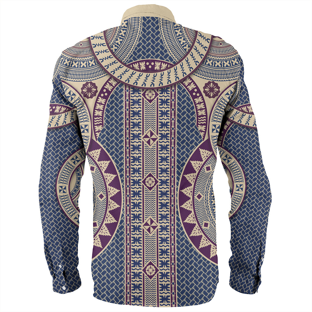 Fiji Long Sleeve Shirt Bula Pattern Circle