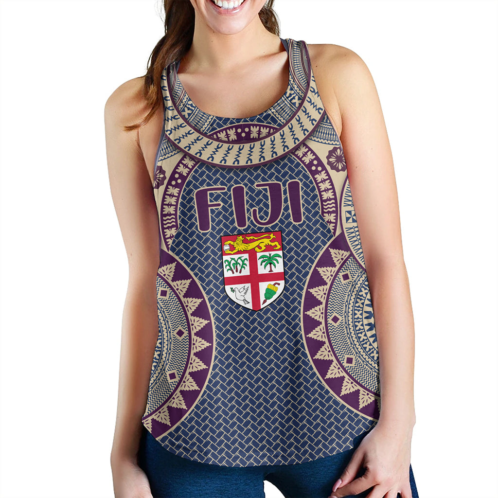 Fiji Women Tank Bula Pattern Circle