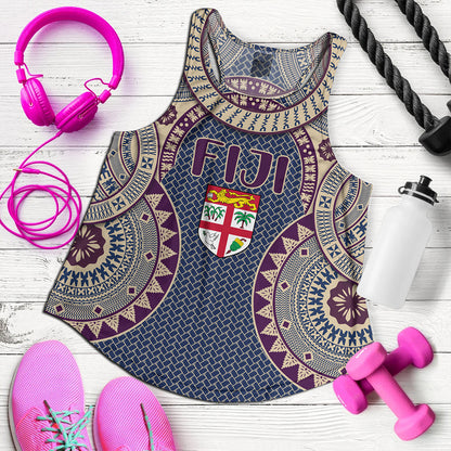 Fiji Women Tank Bula Pattern Circle