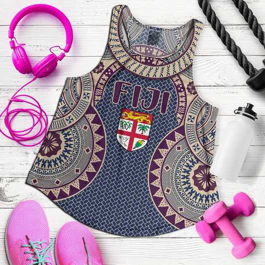 Fiji Women Tank Bula Pattern Circle