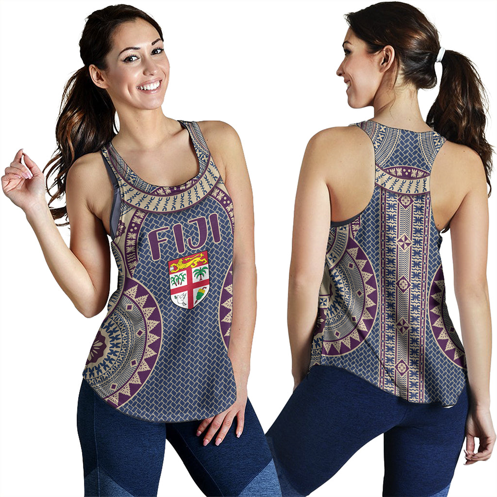 Fiji Women Tank Bula Pattern Circle