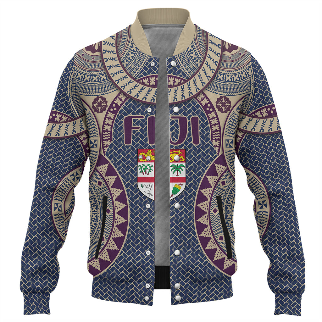 Fiji Baseball Jacket Bula Pattern Circle