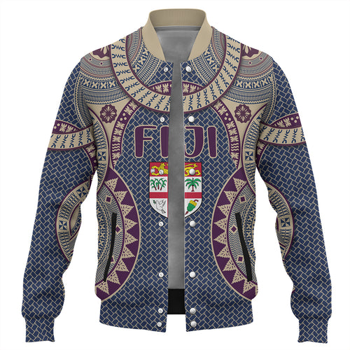 Fiji Baseball Jacket Bula Pattern Circle