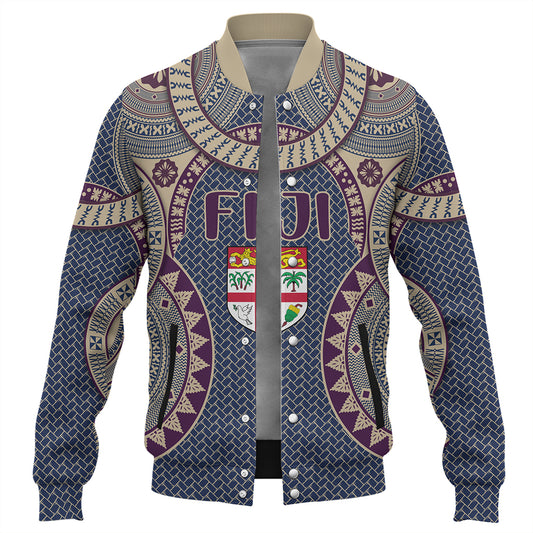 Fiji Baseball Jacket Bula Pattern Circle