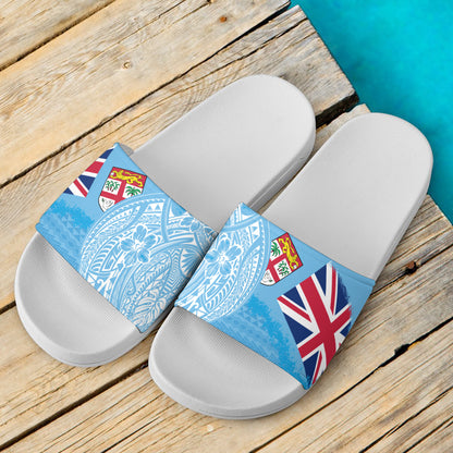 Fiji Sandals Polynesian Flag With Coat Of Arms