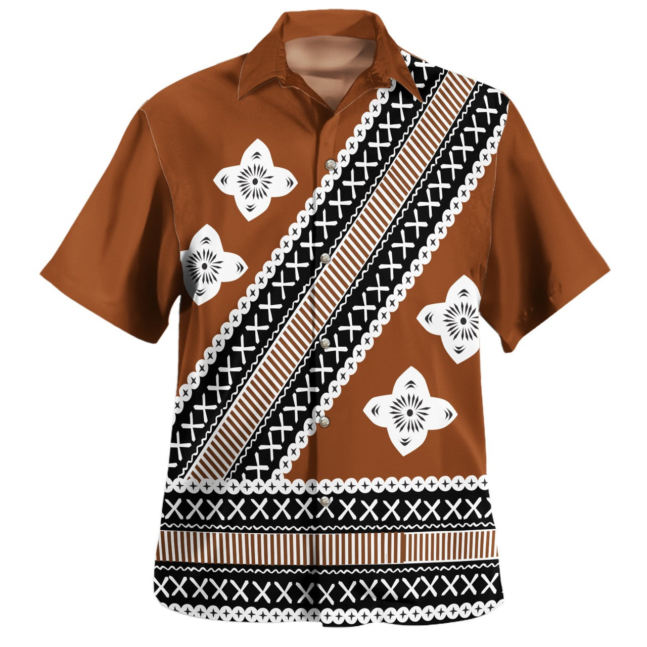 Fiji Combo Short Sleeve Dress And Shirt Tapa Clothes