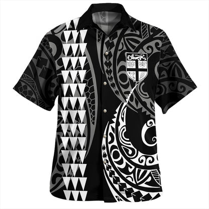 Fiji Combo Dress And Shirt Coat Of Arms Kakau Style White