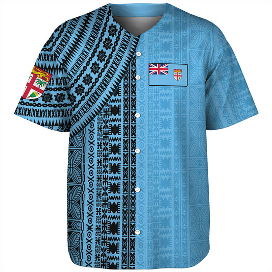 Fiji Baseball Shirt Bula Pattern Half Concept