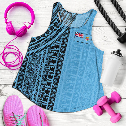 Fiji Women Tank Bula Pattern Half Concept