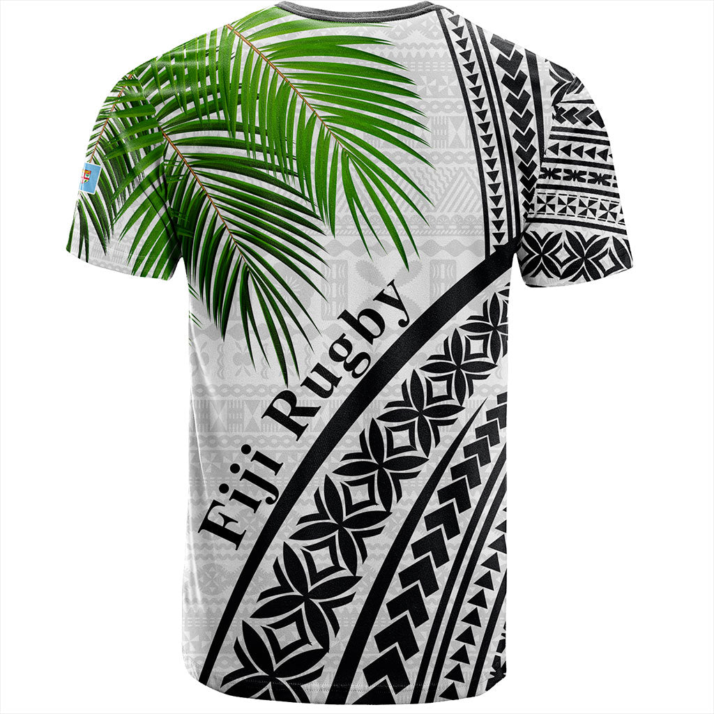 Fiji T-Shirt Rugby Masi Flying Fijians Fabric Leaves