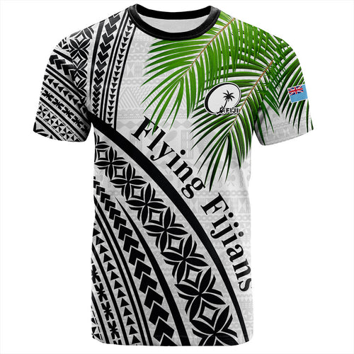 Fiji T-Shirt Rugby Masi Flying Fijians Fabric Leaves