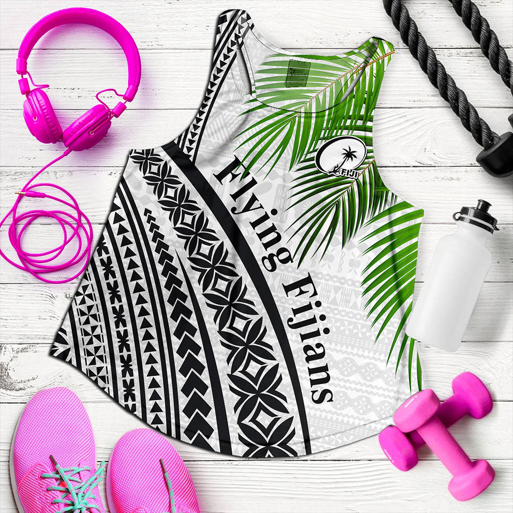 Fiji Women Tank Rugby Masi Flying Fijians Fabric Leaves