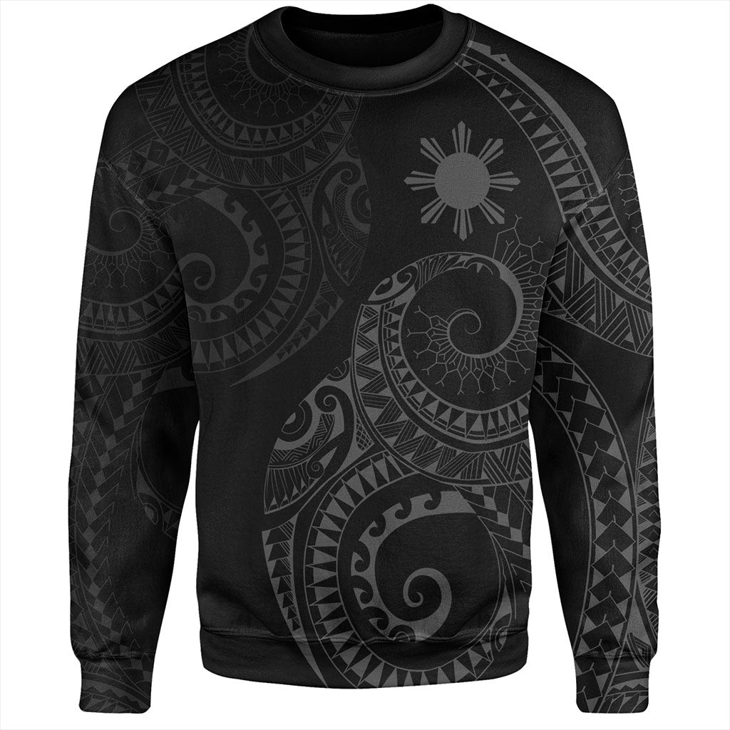 Philippines Filipinos Sweatshirt Sun Tribal Tattoo Design