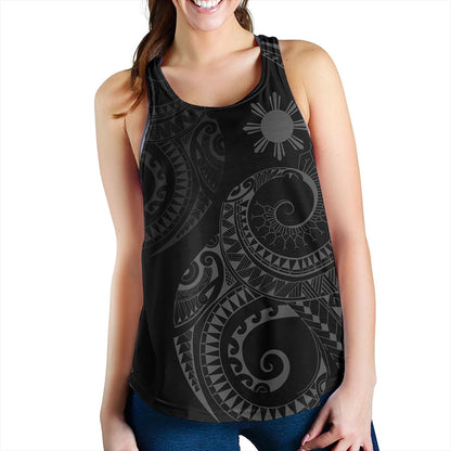 Philippines Filipinos Women Tank Sun Tribal Tattoo Design