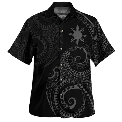 Philippines Filipinos Hawaiian Shirt Sun Tribal Tattoo Design
