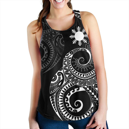 Philippines Filipinos Women Tank Sun Tribal Tattoo Design
