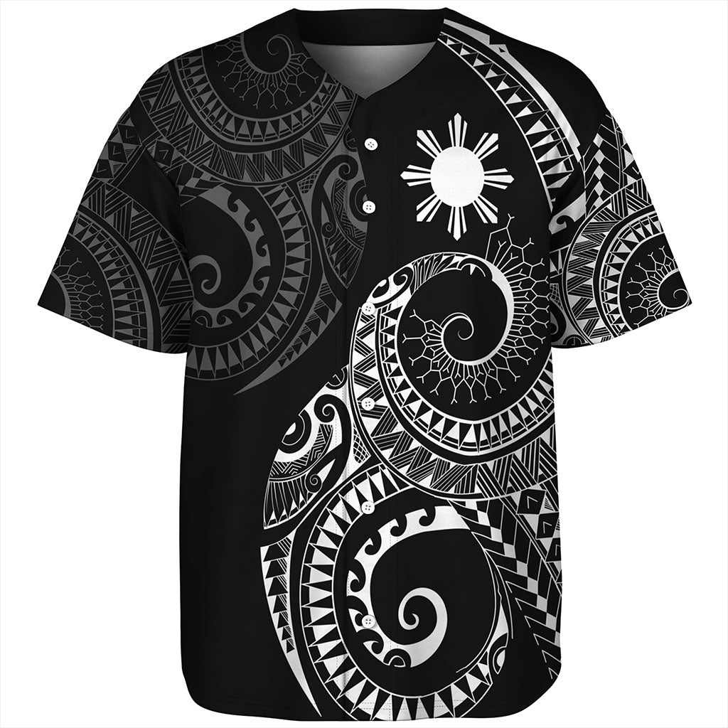 Philippines Filipinos Baseball Shirt Sun Tribal Tattoo Design