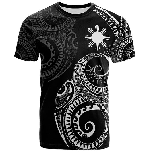 Philippines Filipinos T-Shirt Sun Tribal Tattoo Design