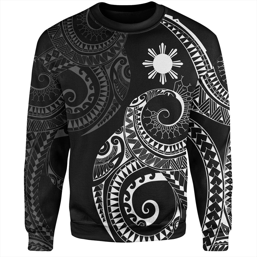 Philippines Filipinos Sweatshirt Sun Tribal Tattoo Design
