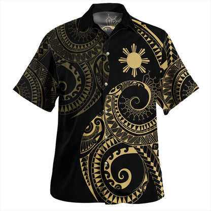 Philippines Filipinos Hawaiian Shirt Sun Tribal Tattoo Design