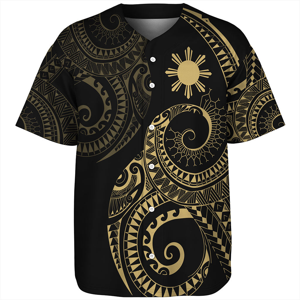 Philippines Filipinos Baseball Shirt Sun Tribal Tattoo Design