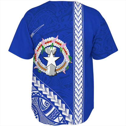 Northern Mariana Islands Baseball Shirt Coat Of Arms Polynesian Tribal