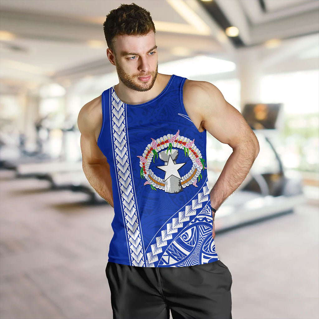 Northern Mariana Islands Tank Top Coat Of Arms Polynesian Tribal