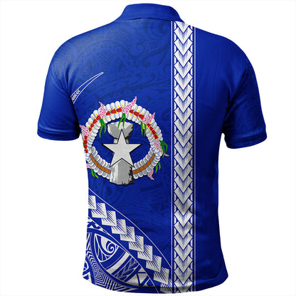 Northern Mariana Islands Polo Shirt Coat Of Arms Polynesian Tribal