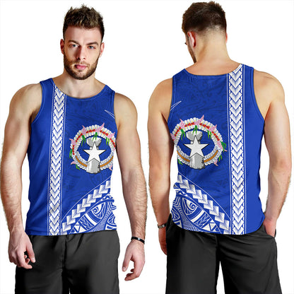 Northern Mariana Islands Tank Top Coat Of Arms Polynesian Tribal