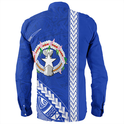 Northern Mariana Islands Long Sleeve Shirt Coat Of Arms Polynesian Tribal
