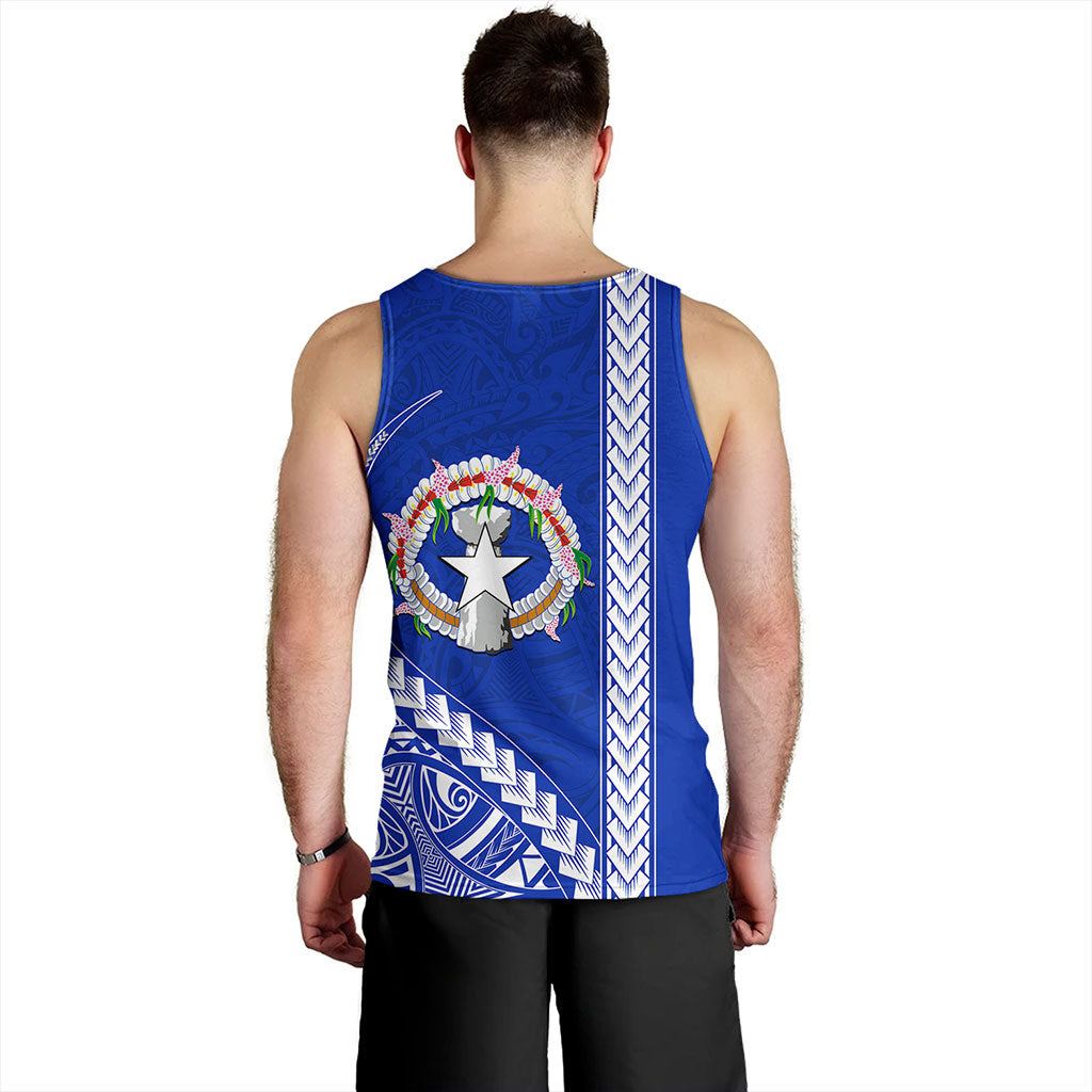 Northern Mariana Islands Tank Top Coat Of Arms Polynesian Tribal