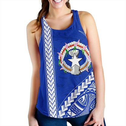 Northern Mariana Islands Women Tank Coat Of Arms Polynesian Tribal