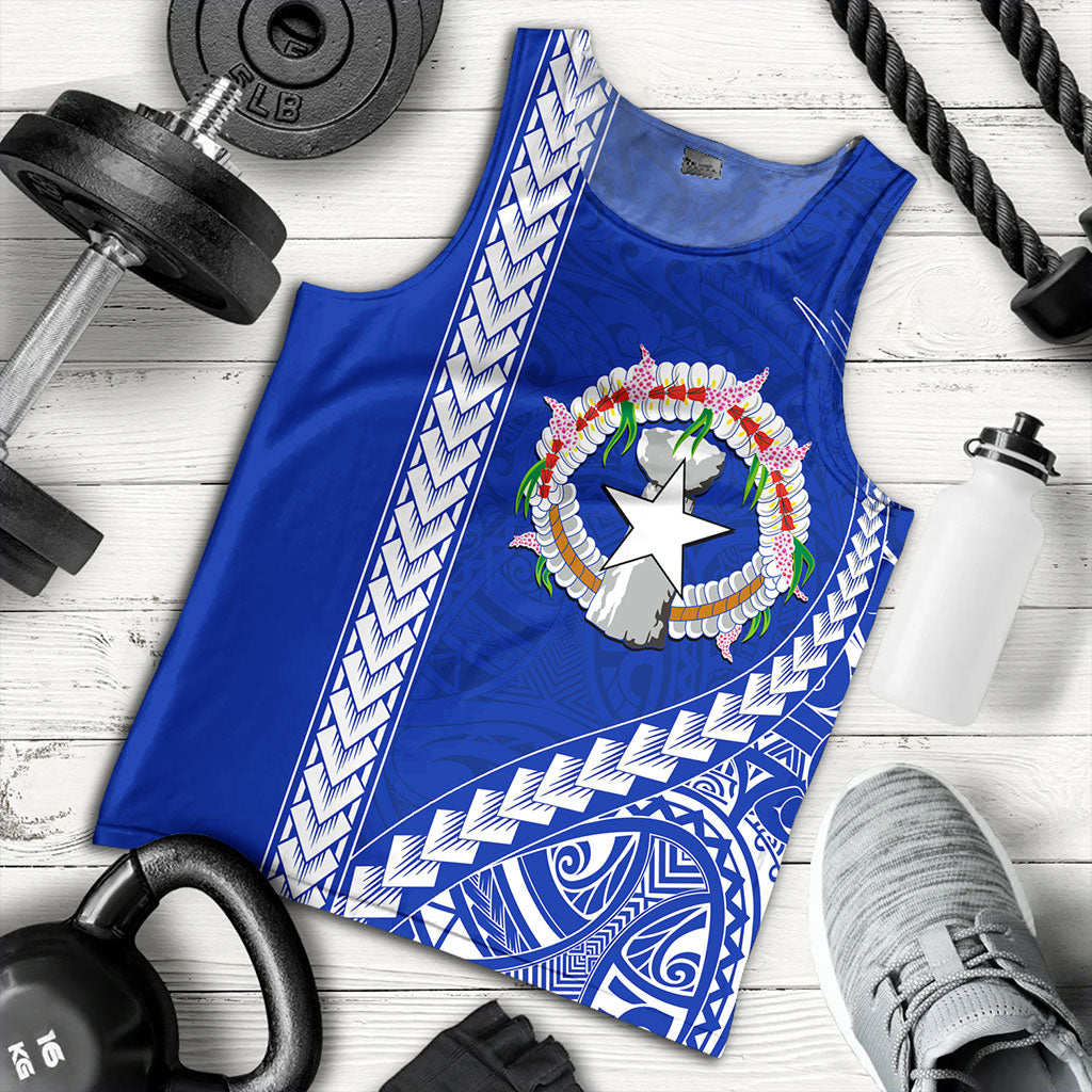 Northern Mariana Islands Tank Top Coat Of Arms Polynesian Tribal