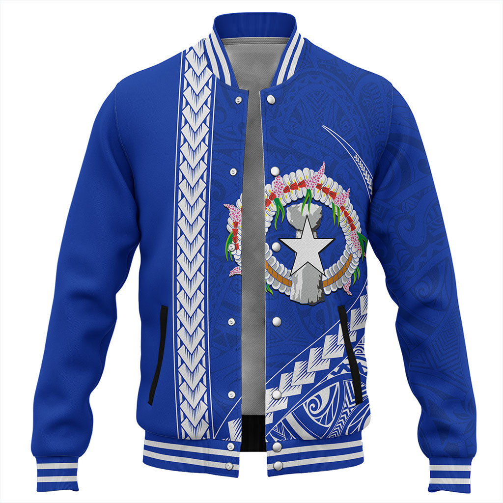 Northern Mariana Islands Baseball Jacket Coat Of Arms Polynesian Tribal